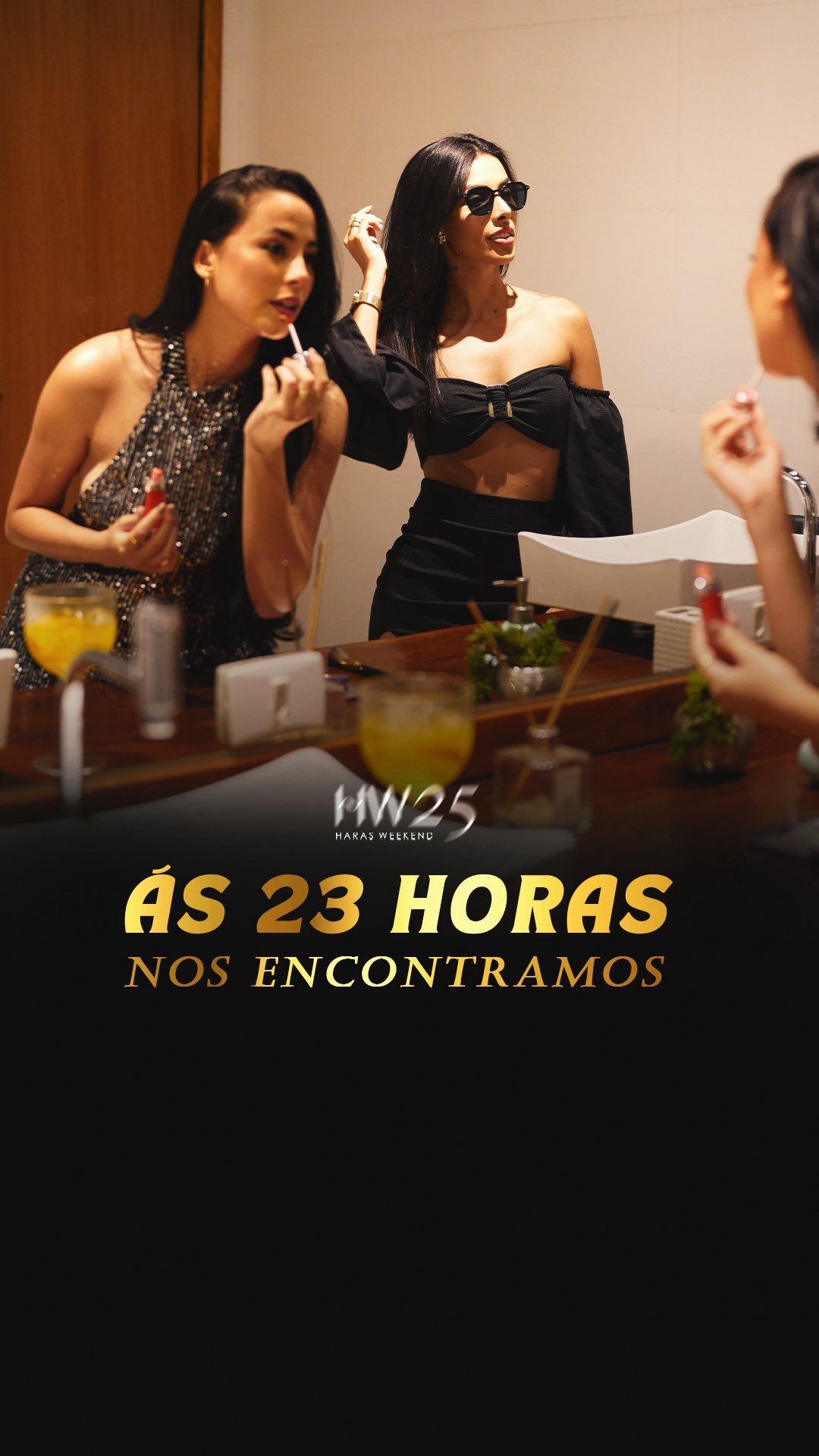 Convidadas se preparando para a noite